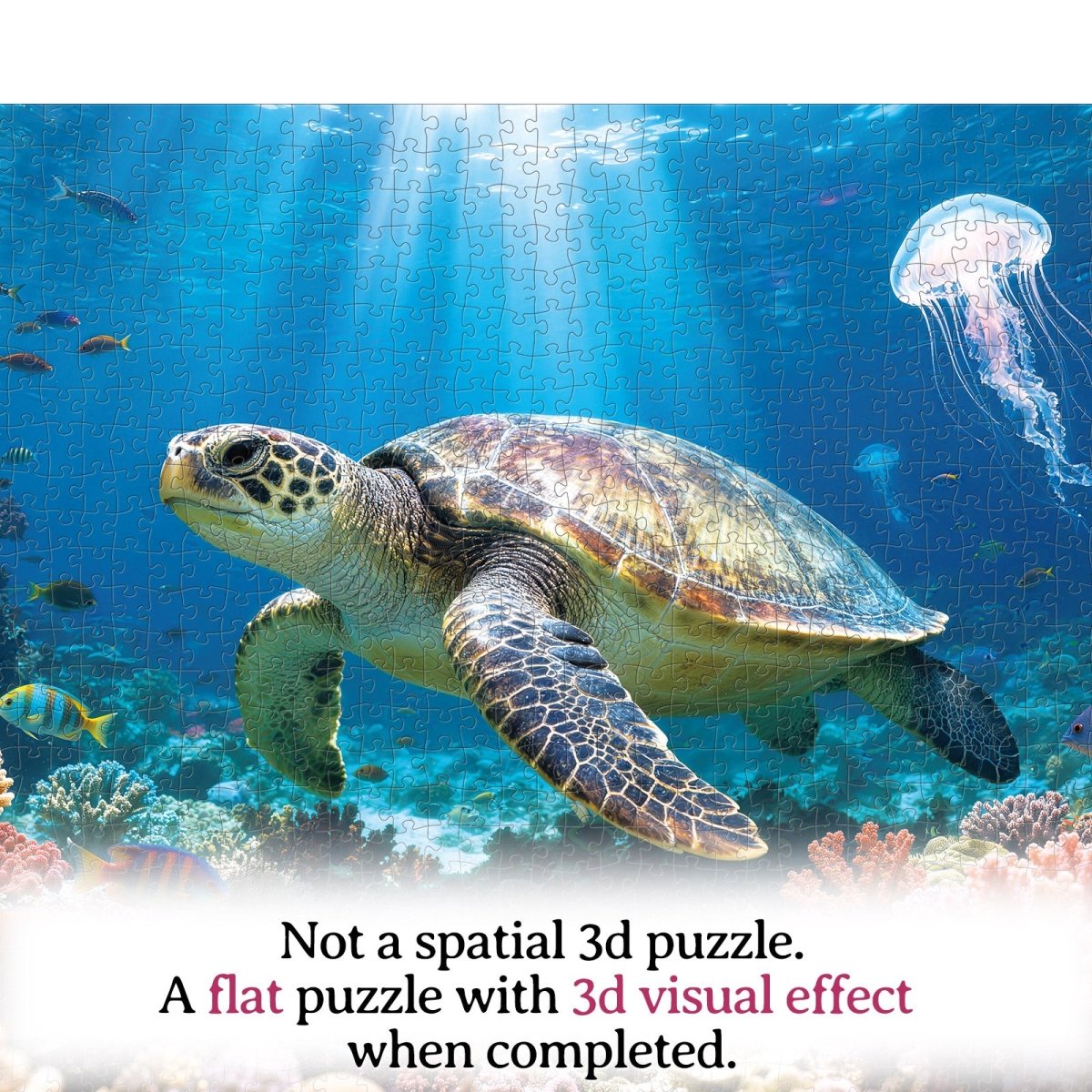 kaayee-sea-turtle-of-light-puzzle-1000-teile-eco-white-board image 5