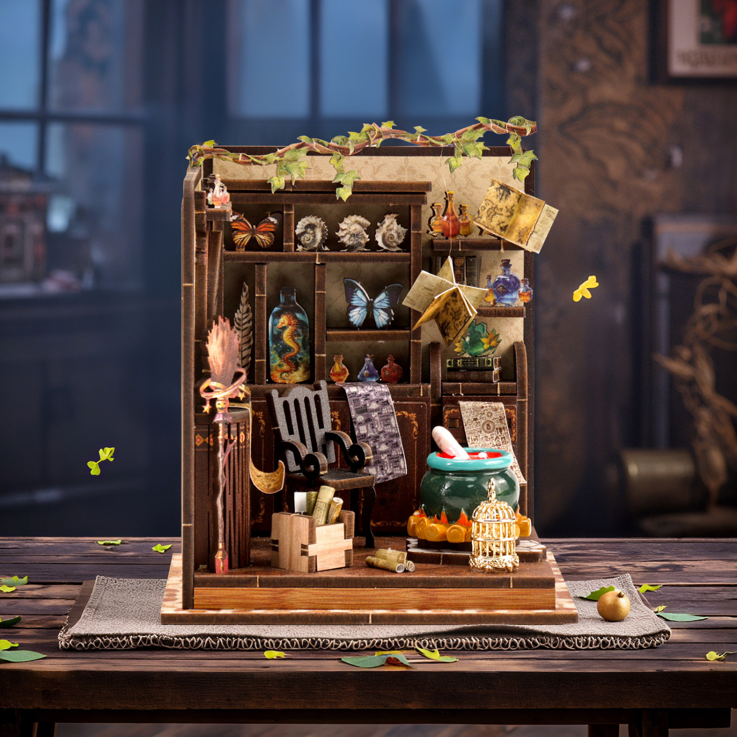 magicholz-book-nook-magic-potion-room-alchemistenwerkstatt-92-teile image 2