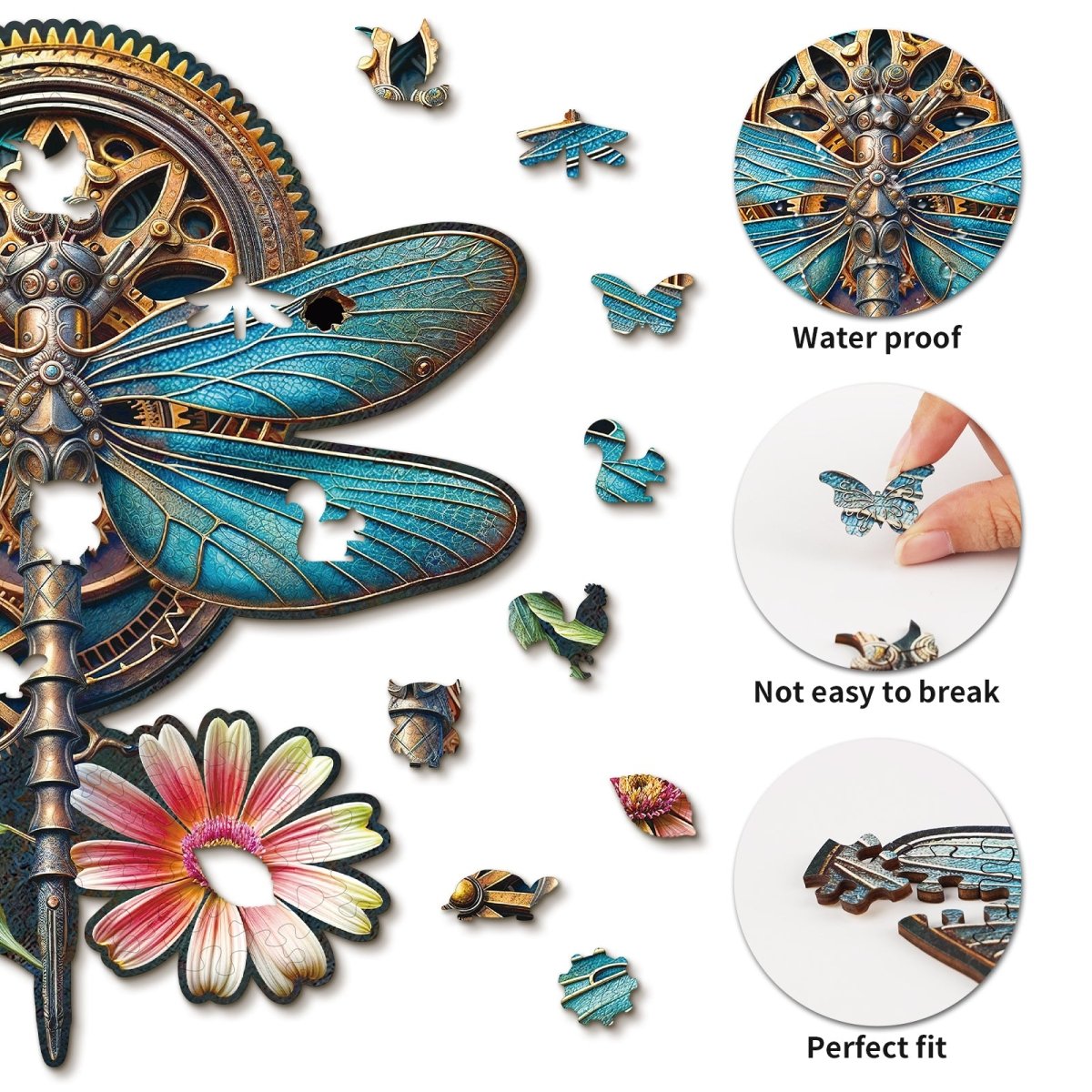kaayee-wooden-puzzle-libelle-holzpuzzle-medium-steampunk image 2