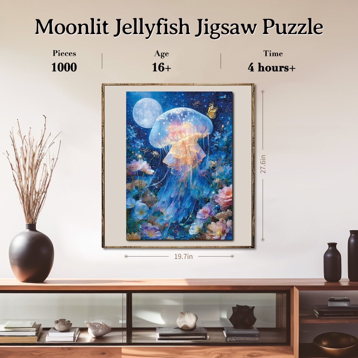 kaayee-cardboard-puzzle-moonlit-jellyfish-1000-teile-puzzle-standard image 5