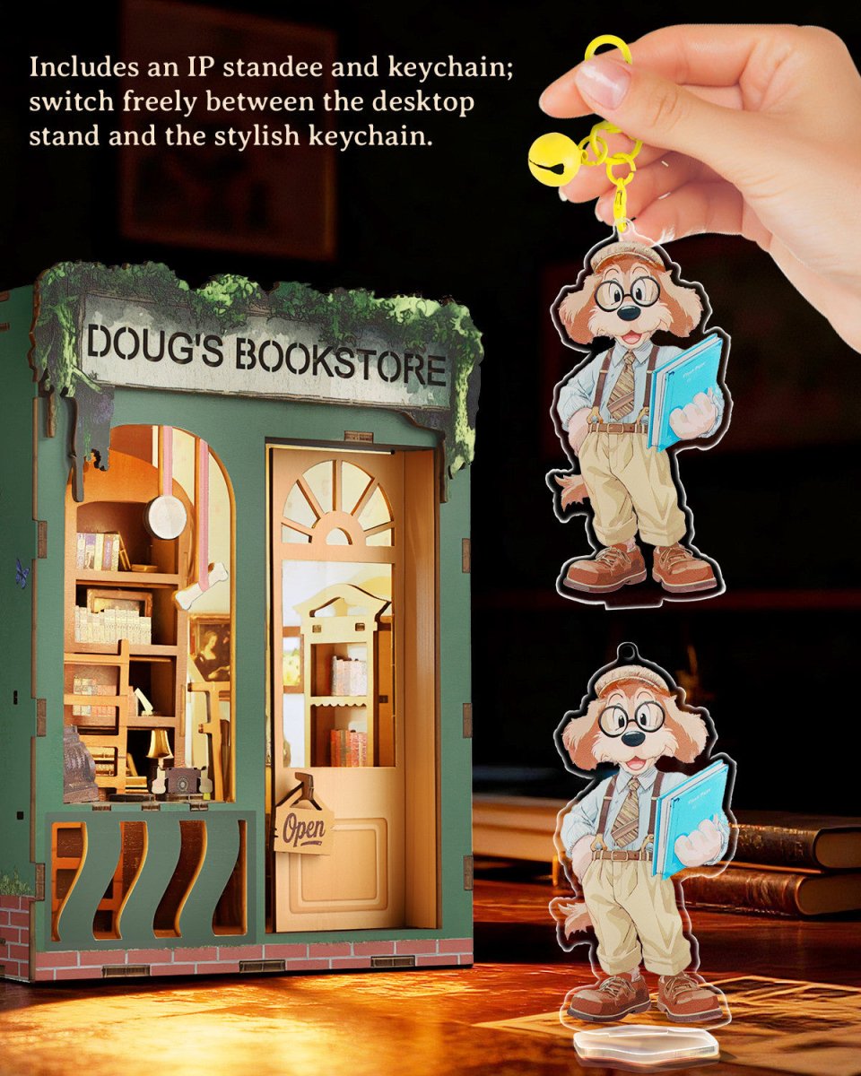 kaayee-book-nook-kit-doug-s-bookstore-3d-holzbausatz image 5