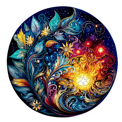 magicholz-mystische-blumen-galaxie-mandala-holzpuzzle-tiere image 8