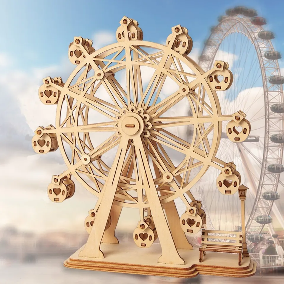 magicholz-mechanischer-bausatz-riesenrad-3d-holzmodell image 1