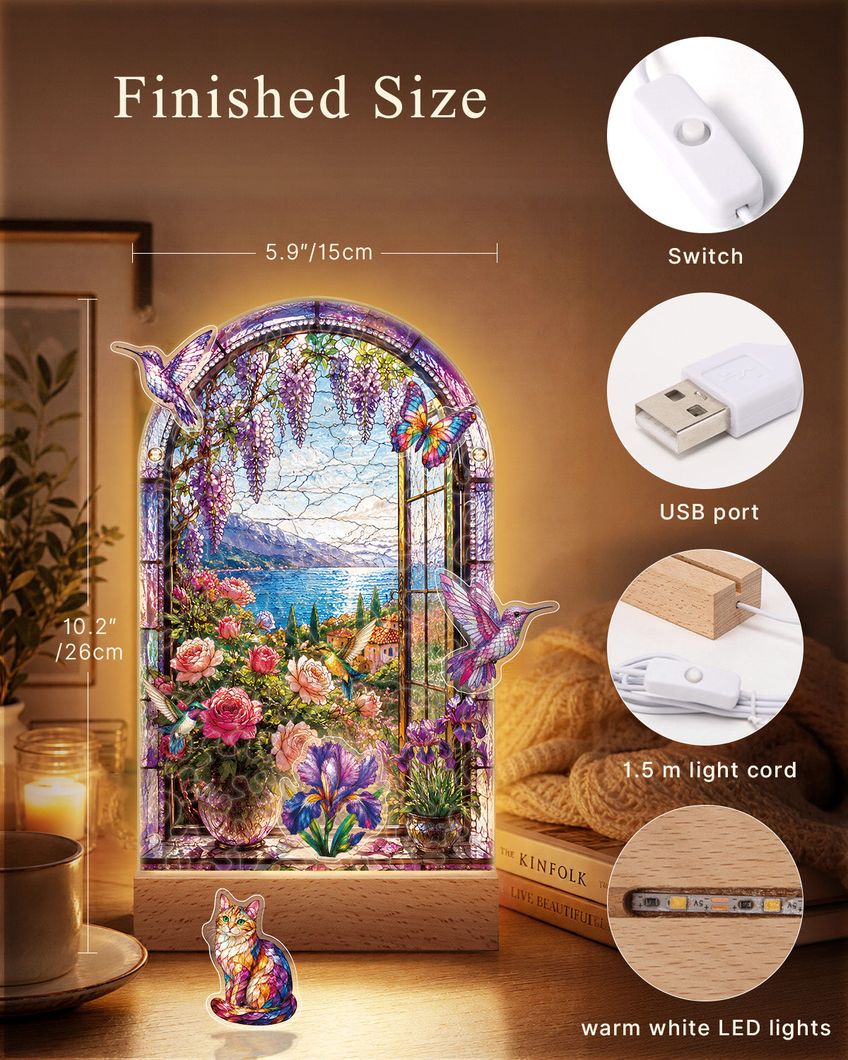 kaayee-night-light-arch-window-nachtlicht-violet-garden-retreat image 3