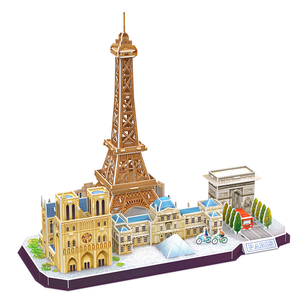 cubicfun-city-line-mc254h-paris-3d-puzzle-skyline image 2