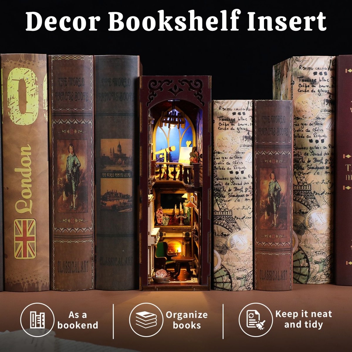 kaayee-book-nook-kit-retro-study-room-miniatur image 2