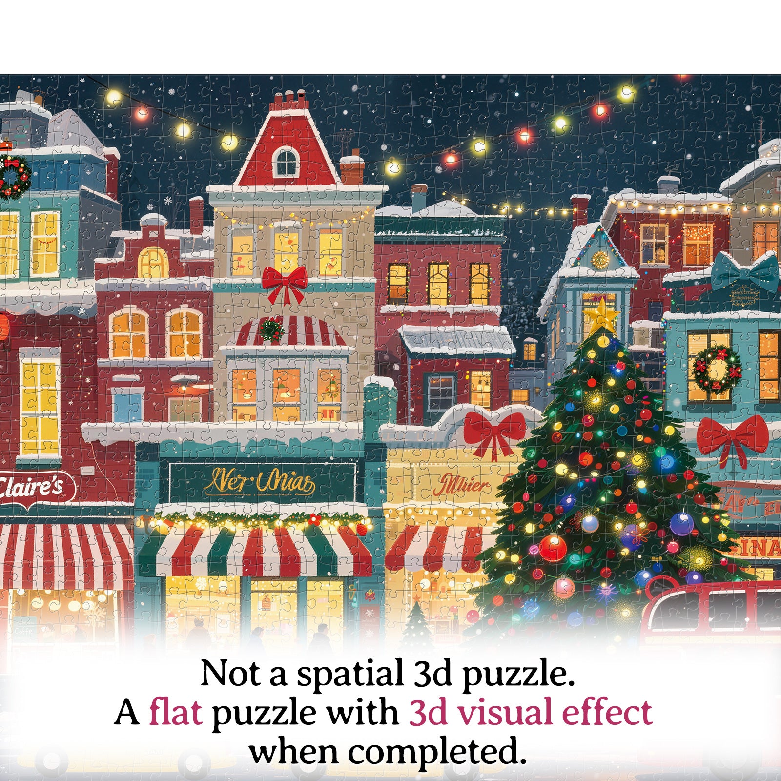 kaayee-cardboard-puzzle-christmas-town-puzzle-1000-weihnachten image 8