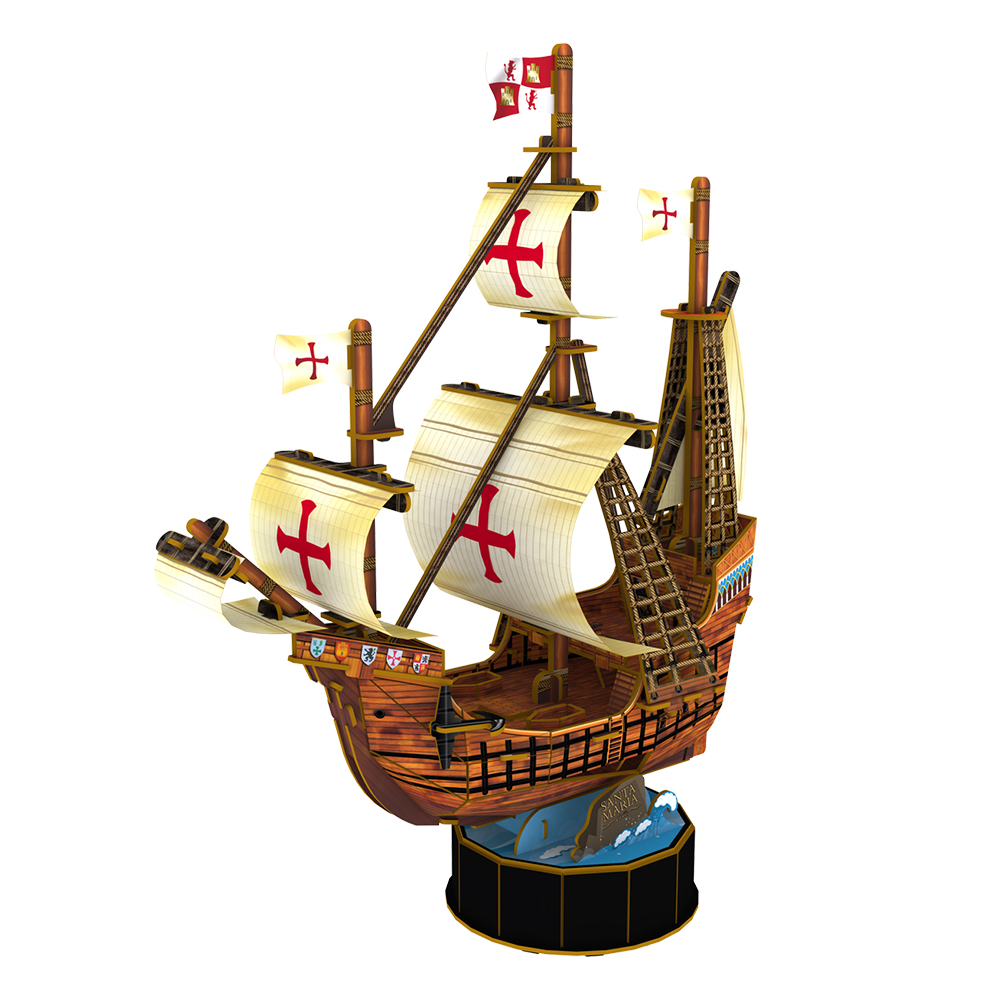 cubicfun-ships-t4031h-santa-maria-3d-puzzle-segelschiff image 2