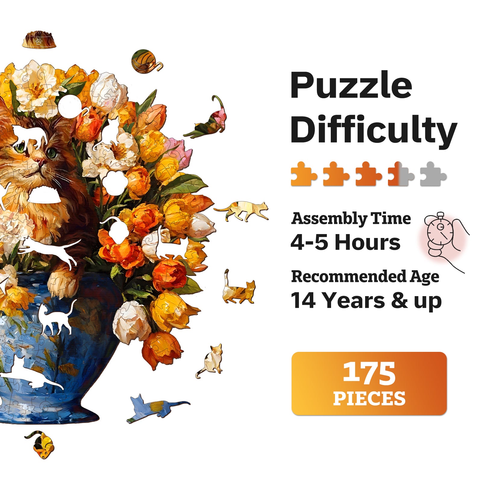 jigfoxy-cat-holzpuzzle-m-175-teile-katzen-motiv image 7