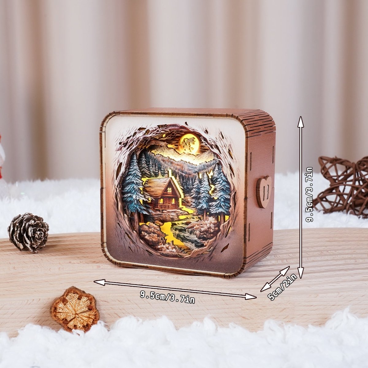 kaayee-night-light-snow-mountain-cabin-nachtlicht-holzbausatz image 3