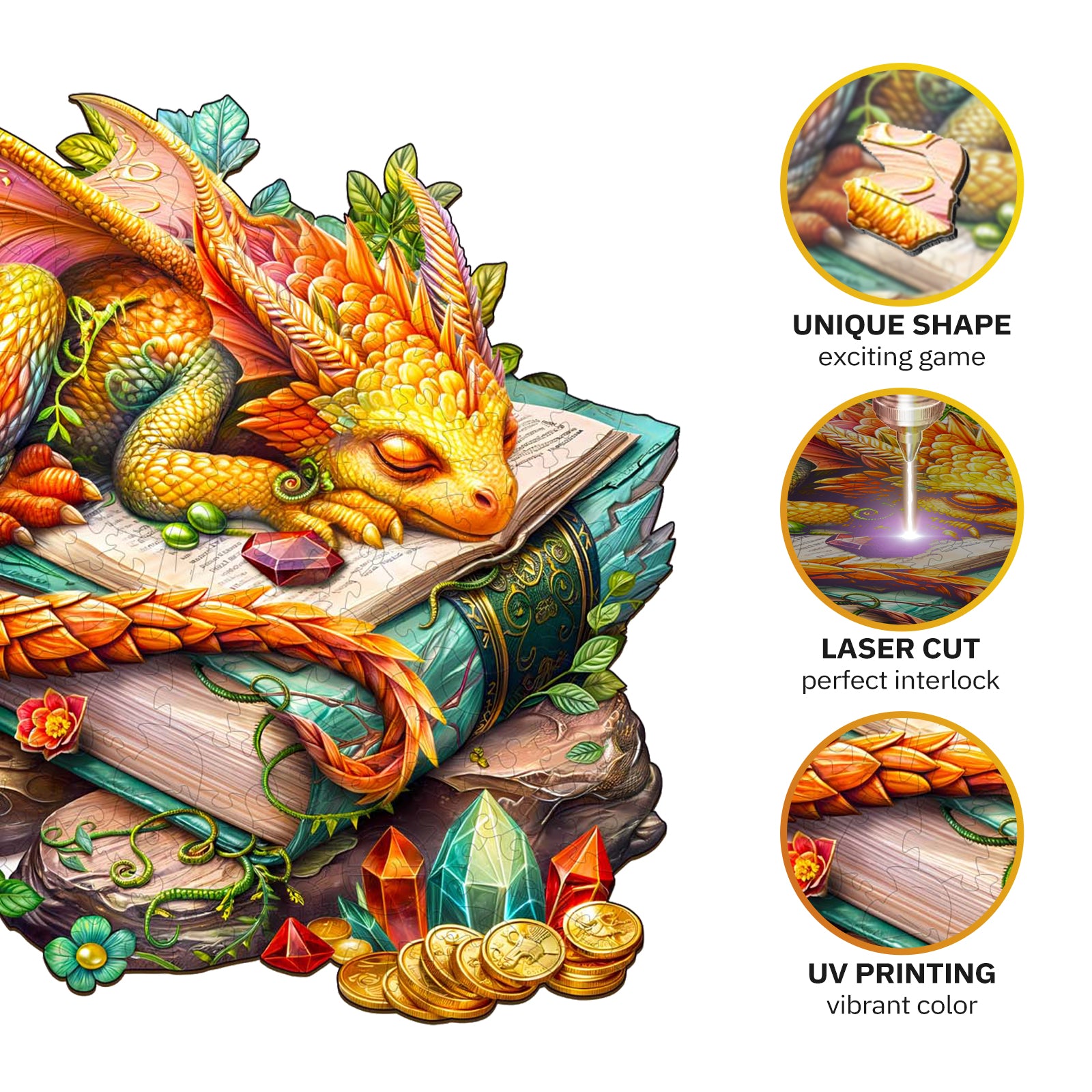 jigfoxy-sleeping-dragon-holzpuzzle-100-teile-s-drache image 3
