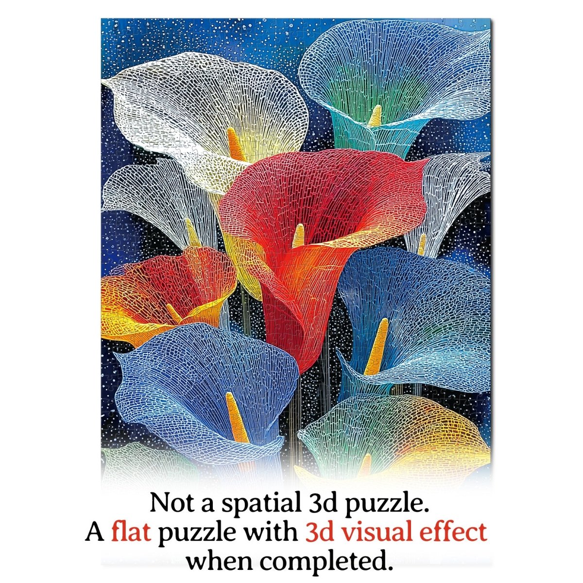 kaayee-cardboard-starlit-calla-puzzle-1000-teile-eco-blumen image 7