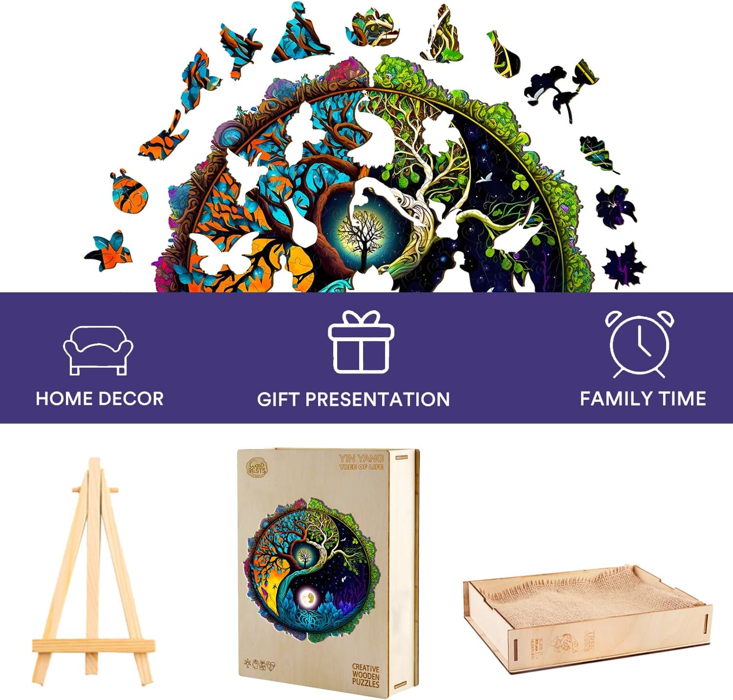 jigfoxy-tree-of-life-holzpuzzle-m-200-teile-rund image 7