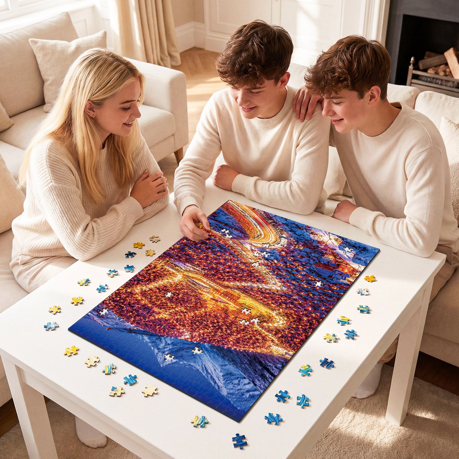 kaayee-cardboard-puzzle-golden-path-1000-teile-standard image 4