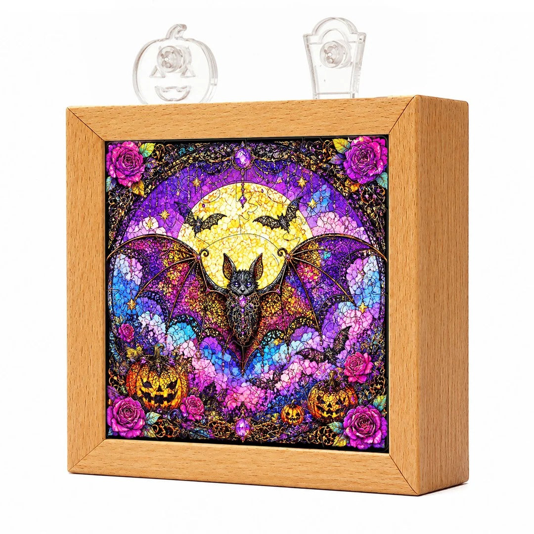 kaayee-night-light-gothic-lace-bat-puzzle-nachtlicht-holzrahmen image 1