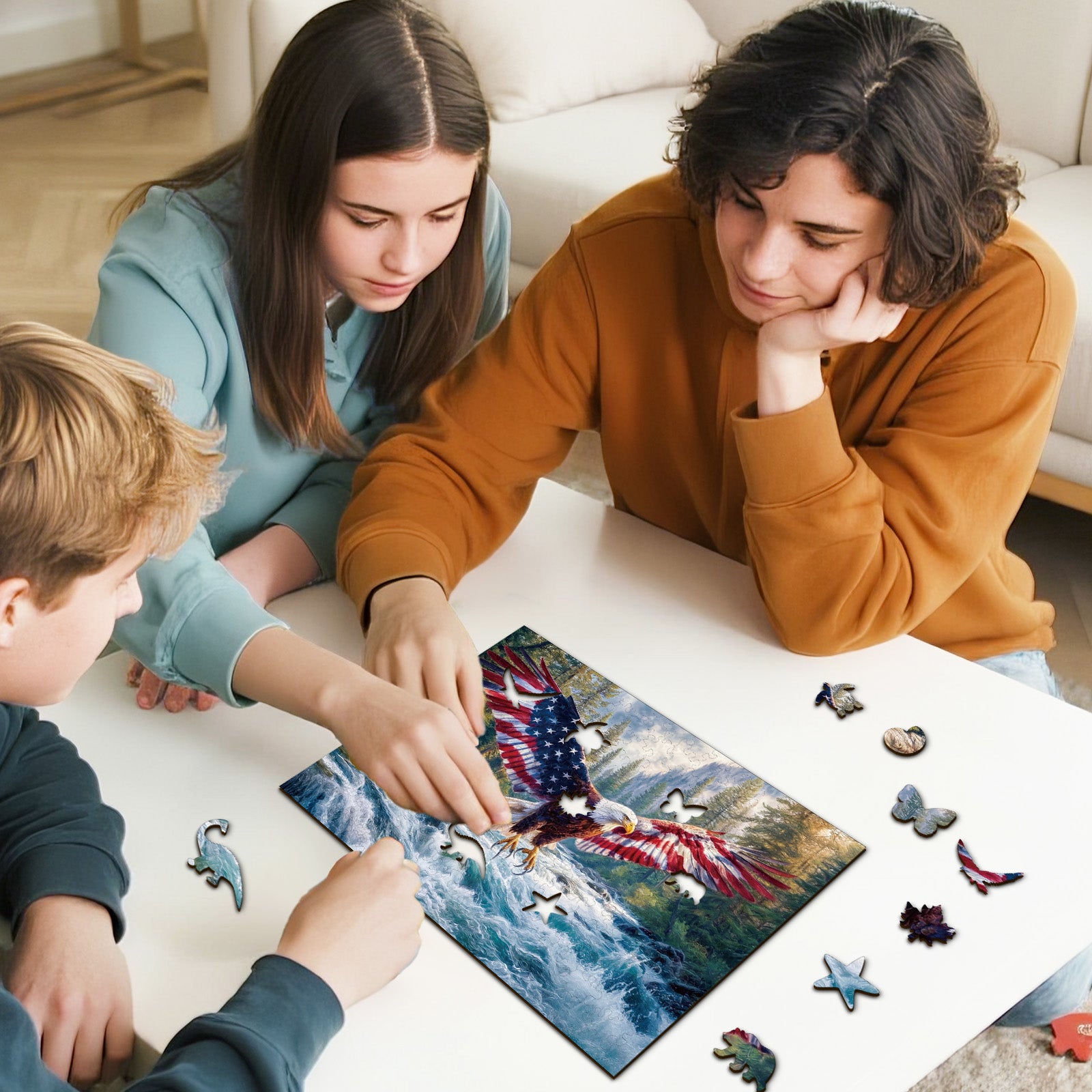 kaayee-flag-bald-eagle-holzpuzzle-medium-adler-motiv image 6