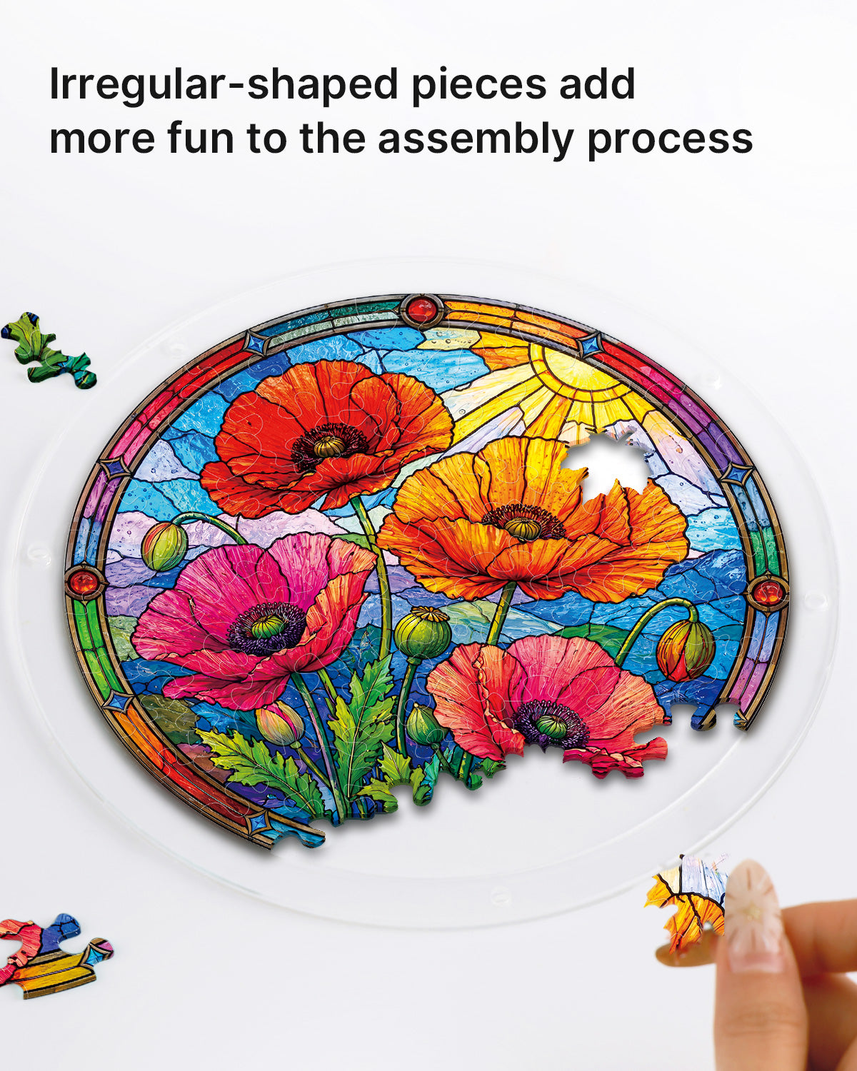 kaayee-suncatcher-puzzle-sunlit-floral-garden-acryl-fensterbild-m image 2