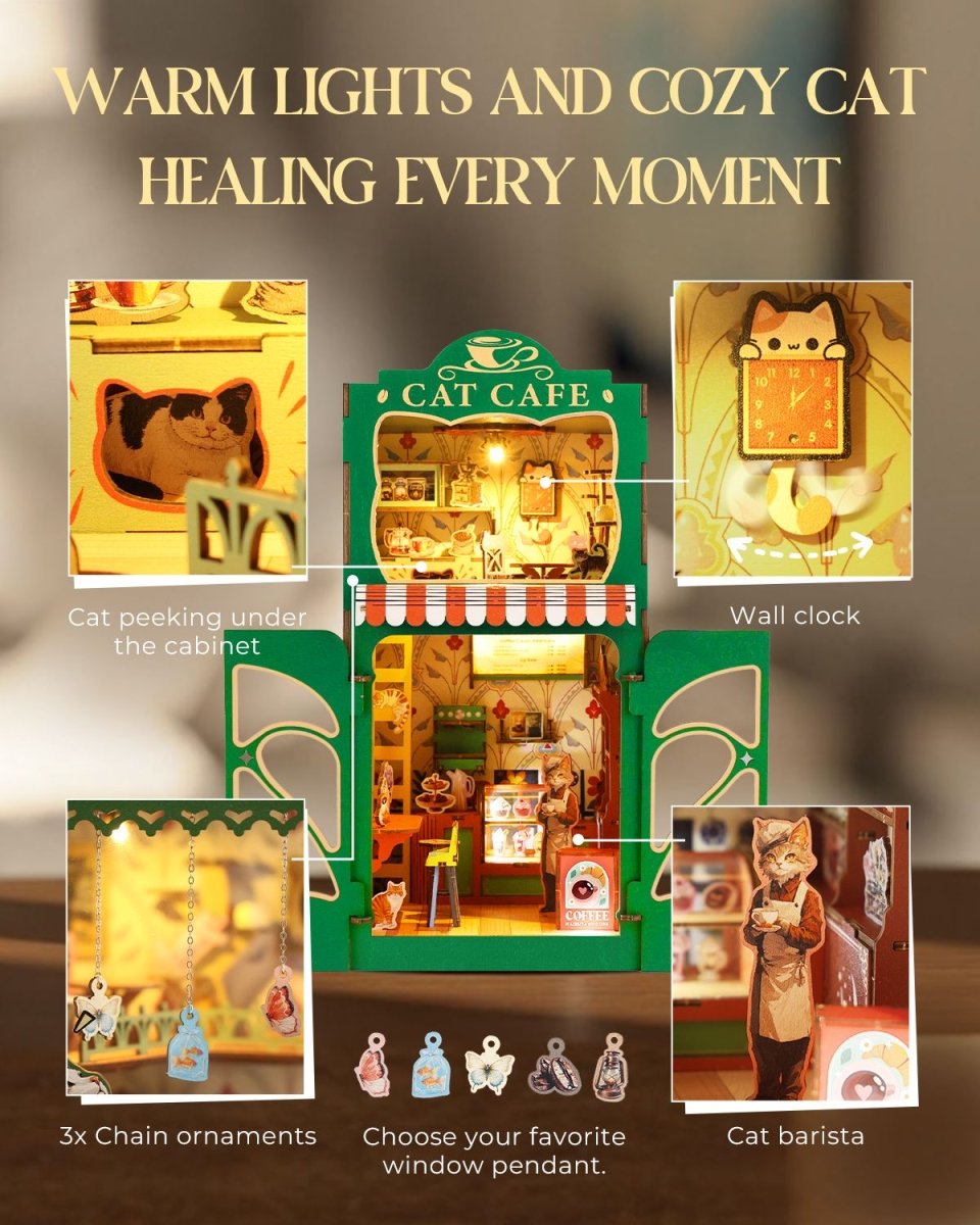 kaayee-book-nook-kit-cat-s-coffee-house-led-3d-puzzle image 4