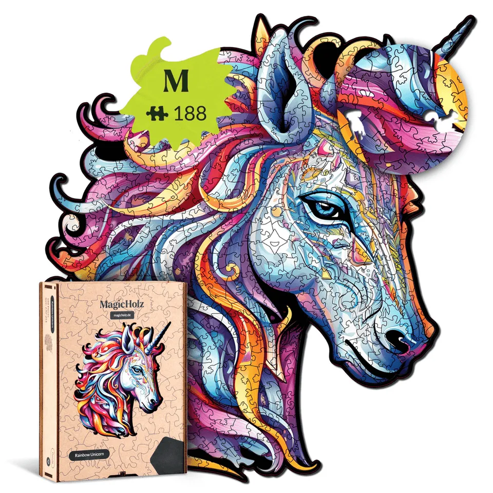 magicholz-rainbow-unicorn-einhorn-holzpuzzle-regenbogen image 1