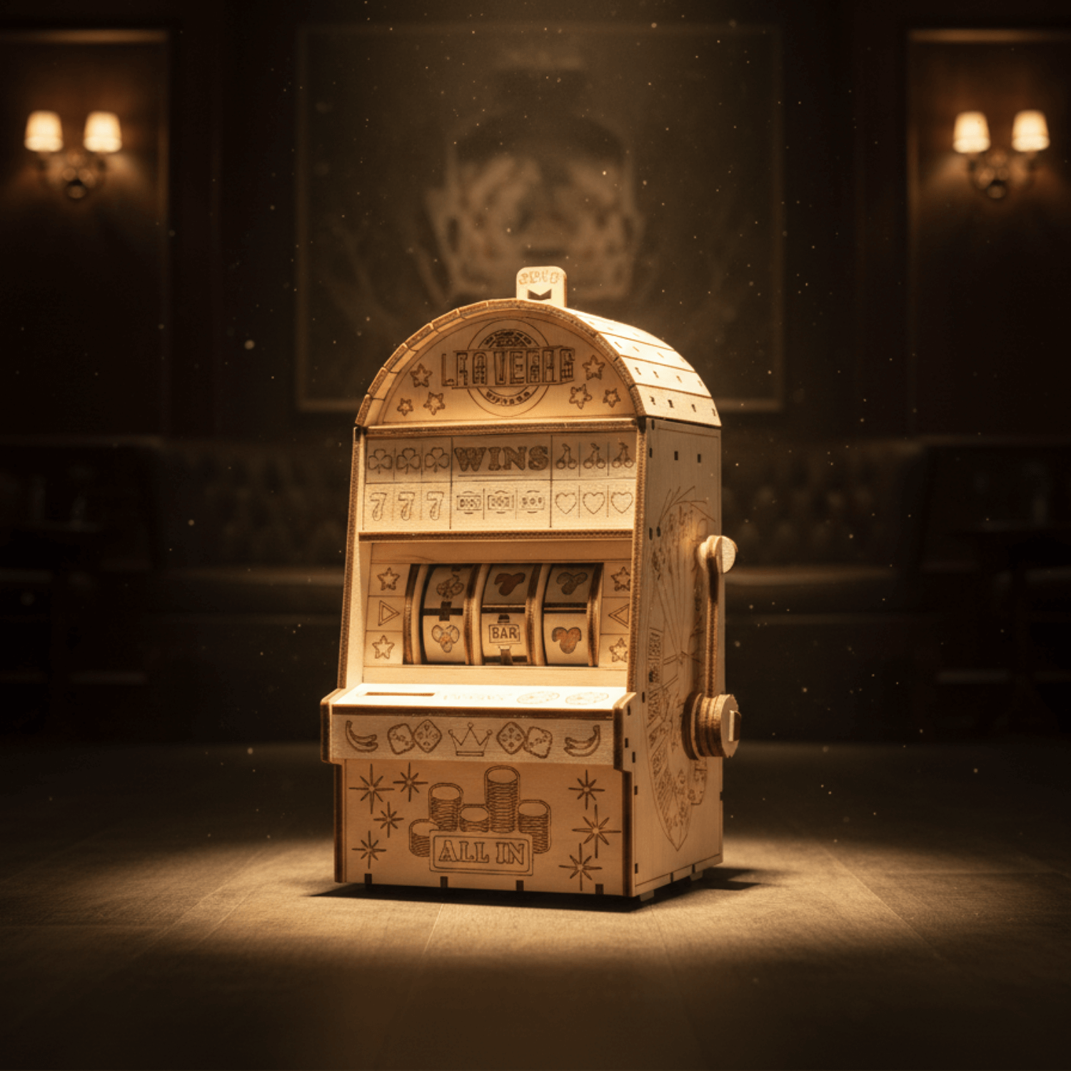 magicholz-mechanischer-bausatz-einarmiger-bandit-spielautomat-holz image 2