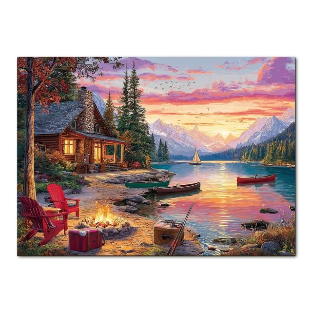 kaayee-cardboard-twilight-lake-1000-teile-puzzle-standard image 1
