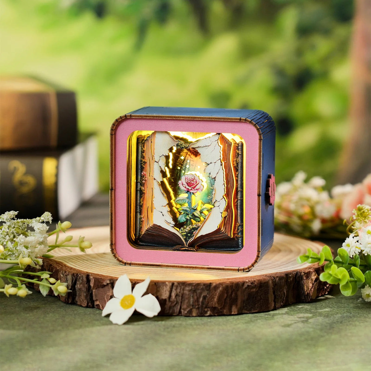 kaayee-blooming-story-3d-nachtlicht-holzbausatz-buch image 2