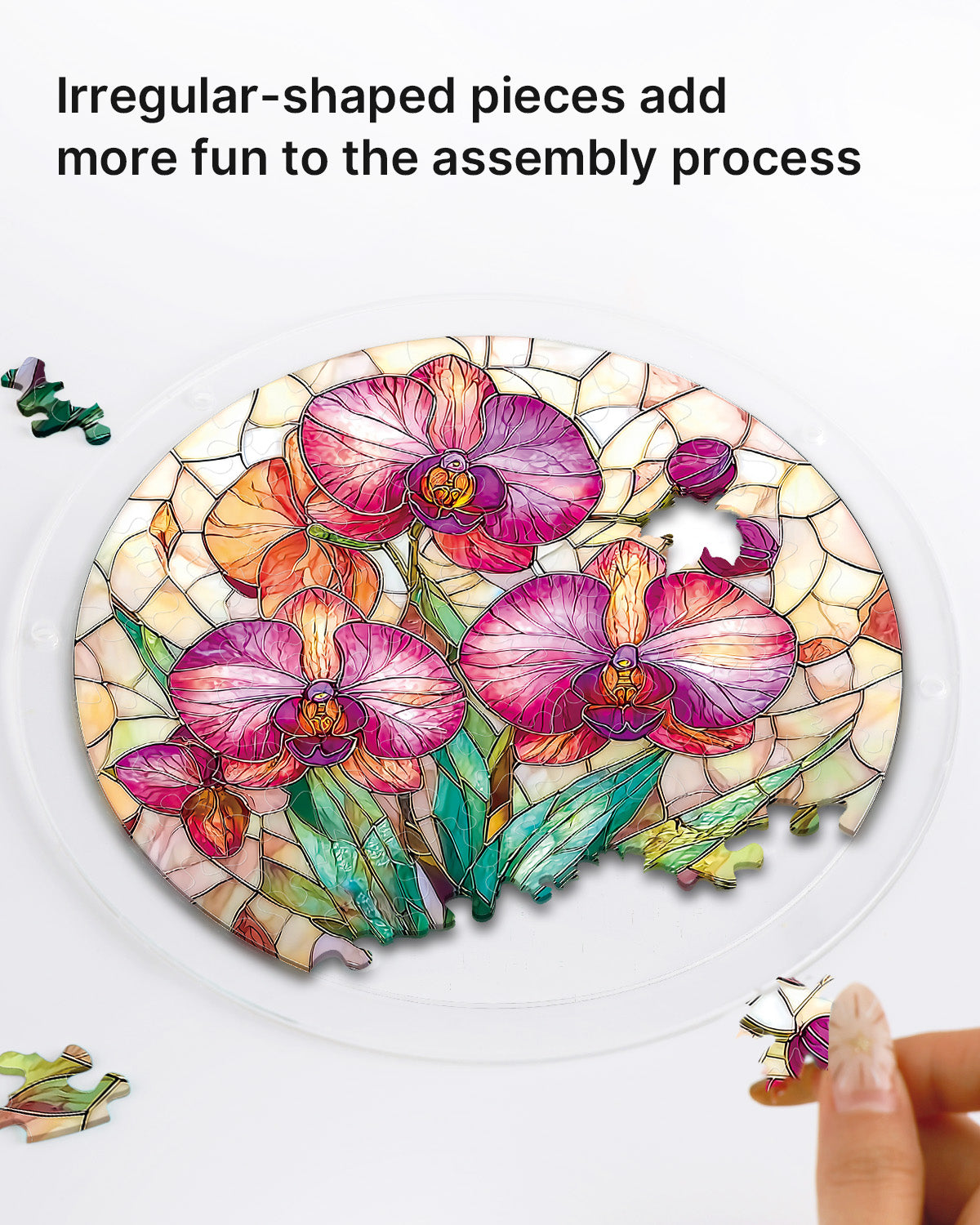 kaayee-suncatcher-puzzle-dreamy-orchids-light-suncatcher-medium image 2