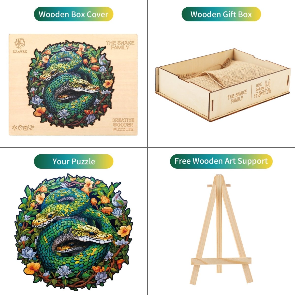 kaayee-wooden-puzzle-snake-family-holzpuzzle-m-schlangenmotiv image 5