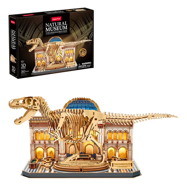 cubicfun-museum-collection-tyrannosaurus-rex-l546h-3d-puzzle-dino image 1