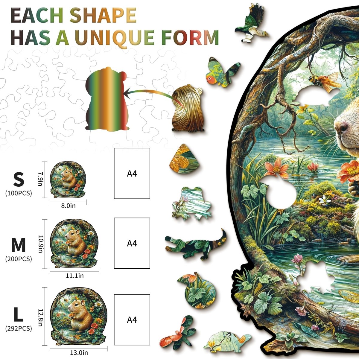kaayee-wooden-puzzle-capybara-holzpuzzle-small-pocket-escape image 4