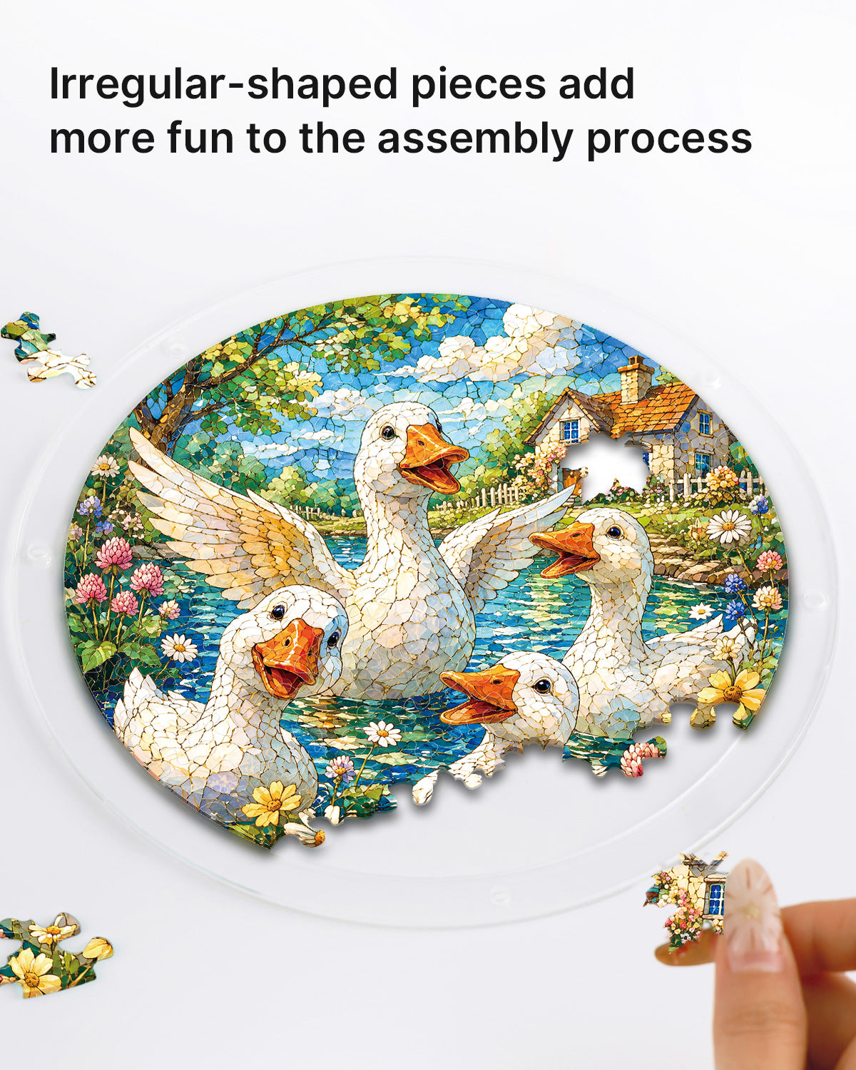 kaayee-suncatcher-puzzle-lakeside-goose-klein-18-8-cm-gans image 2