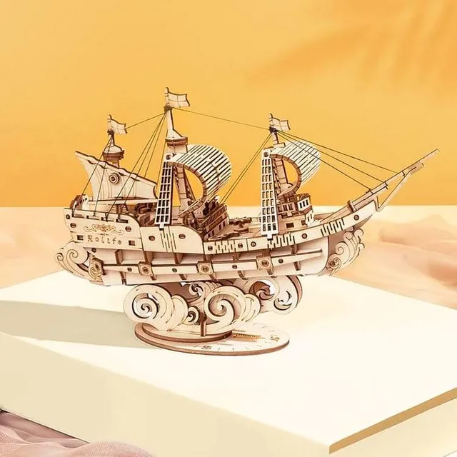 magicholz-3d-puzzle-segelschiff-holz-118-teile image 1
