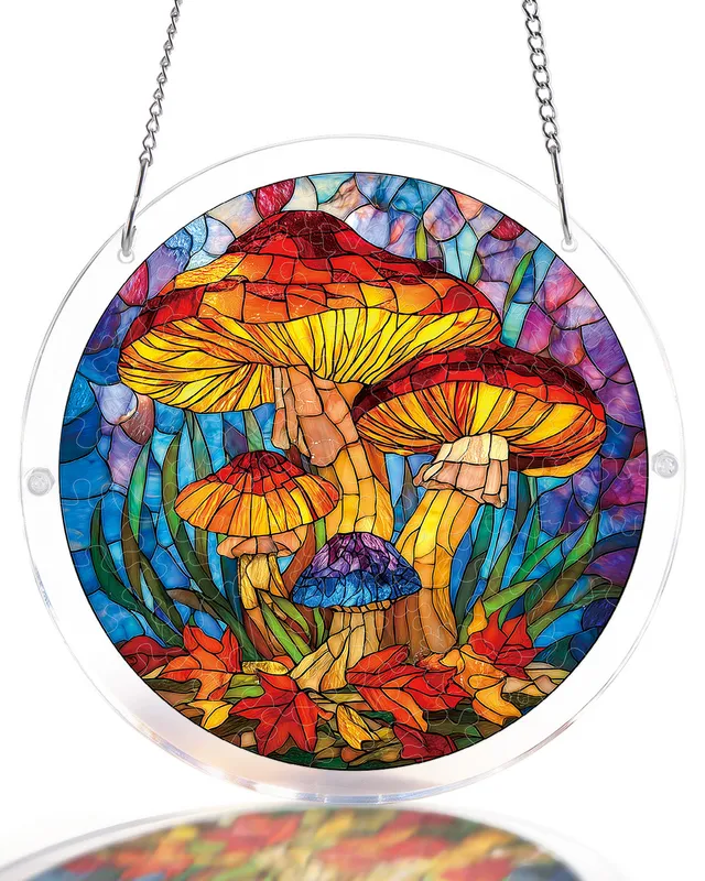 kaayee-mystic-mushroom-forest-suncatcher-small-18-8-cm image 1