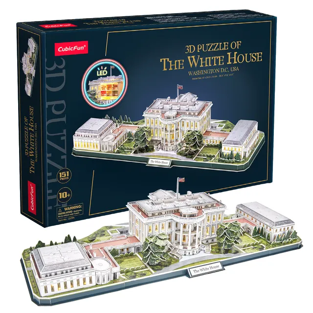 cubicfun-led-lighting-l529h-white-house-3d-puzzle-mit-led image 1