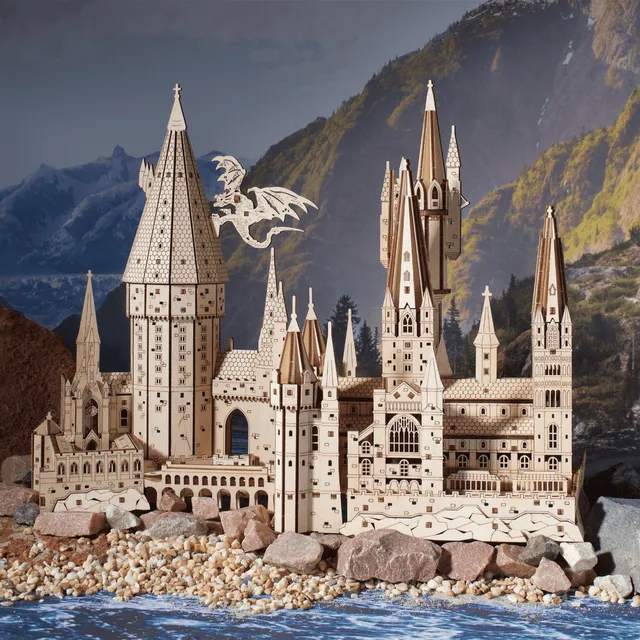 magicholz-schloss-hogwarts-holzpuzzle-3d-ohne-kleber image 1