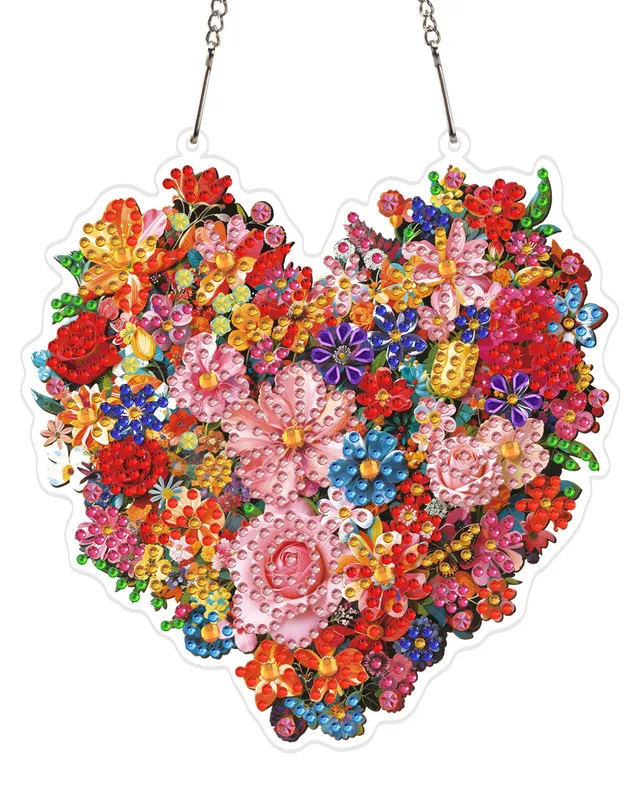 kaayee-suncatcher-puzzle-blooming-heart-diamond-art-fensterbild-herz image 1
