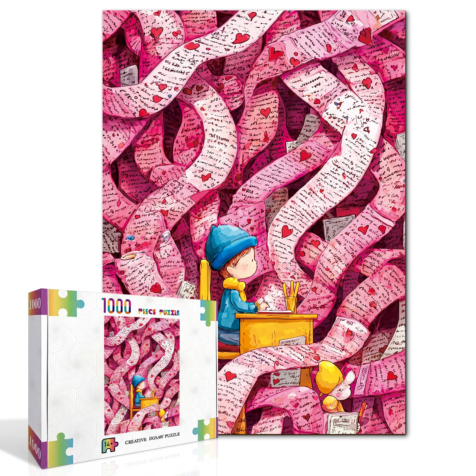 kaayee-cardboard-puzzle-the-pink-maze-1000-teile-standard image 2