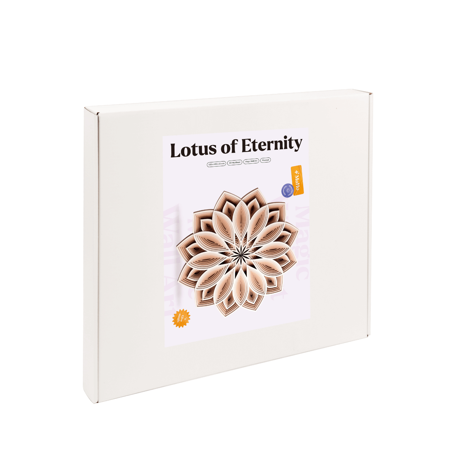 magicholz-wanddeko-lotus-of-eternity-wandbild-42x42-cm-3d image 5