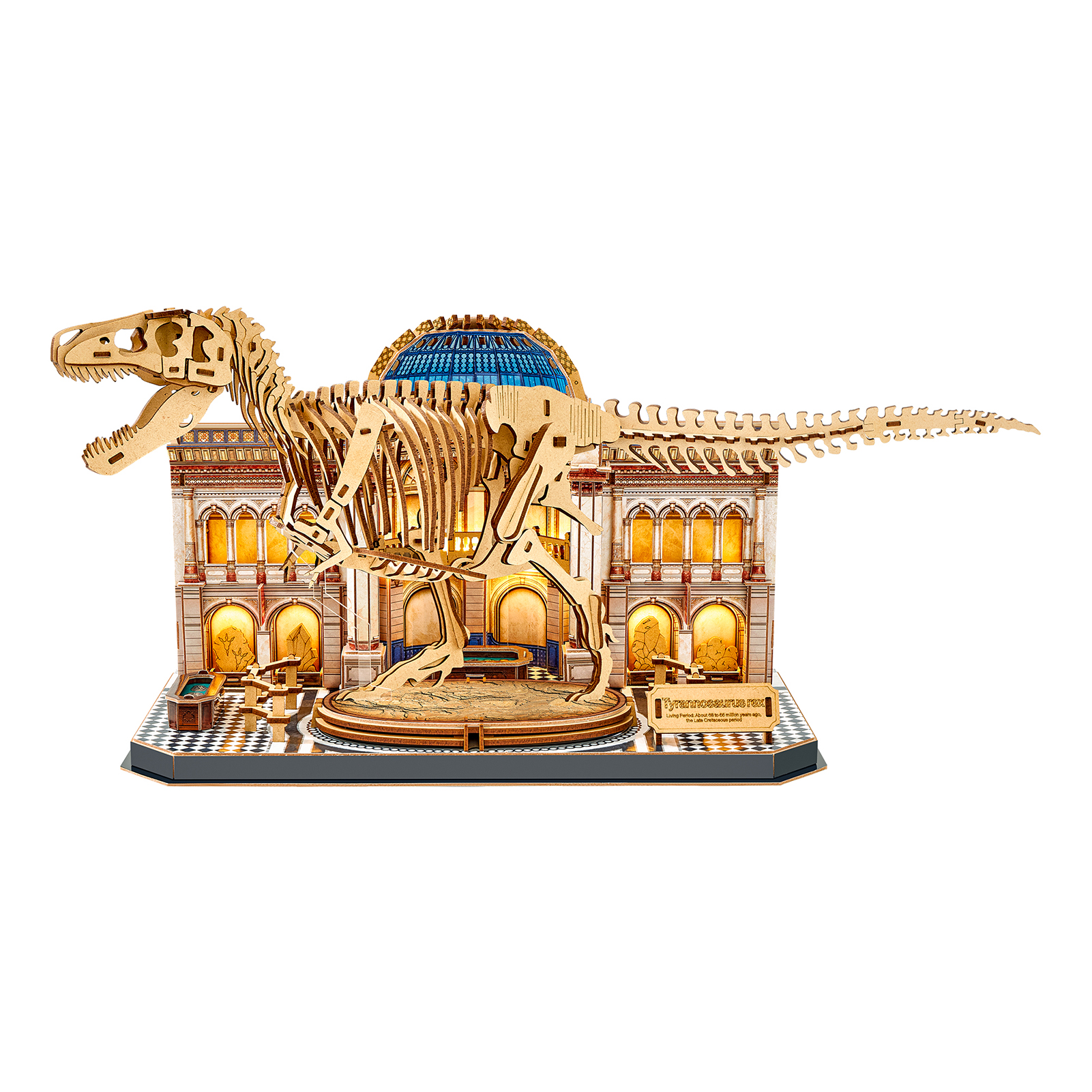 cubicfun-museum-collection-tyrannosaurus-rex-l546h-3d-puzzle-dino image 2