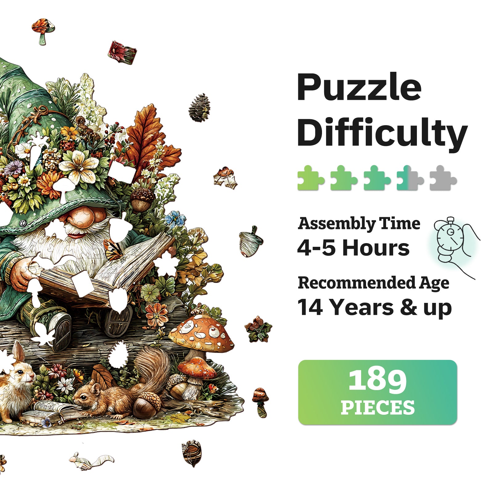 jigfoxy-gnome-holzpuzzle-189-teile-tierformen image 7