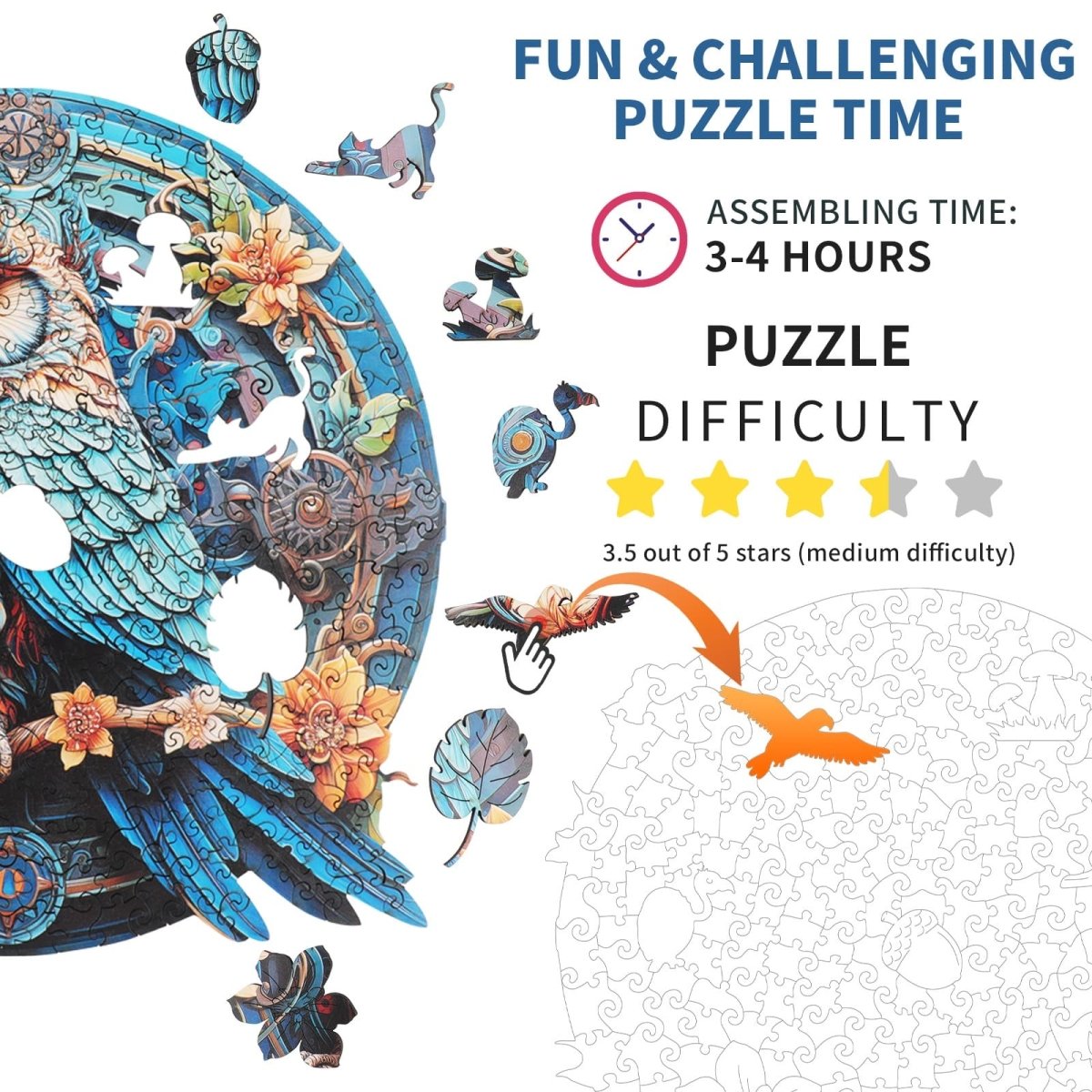kaayee-wooden-puzzle-wise-owl-holzpuzzle-medium-eule image 4