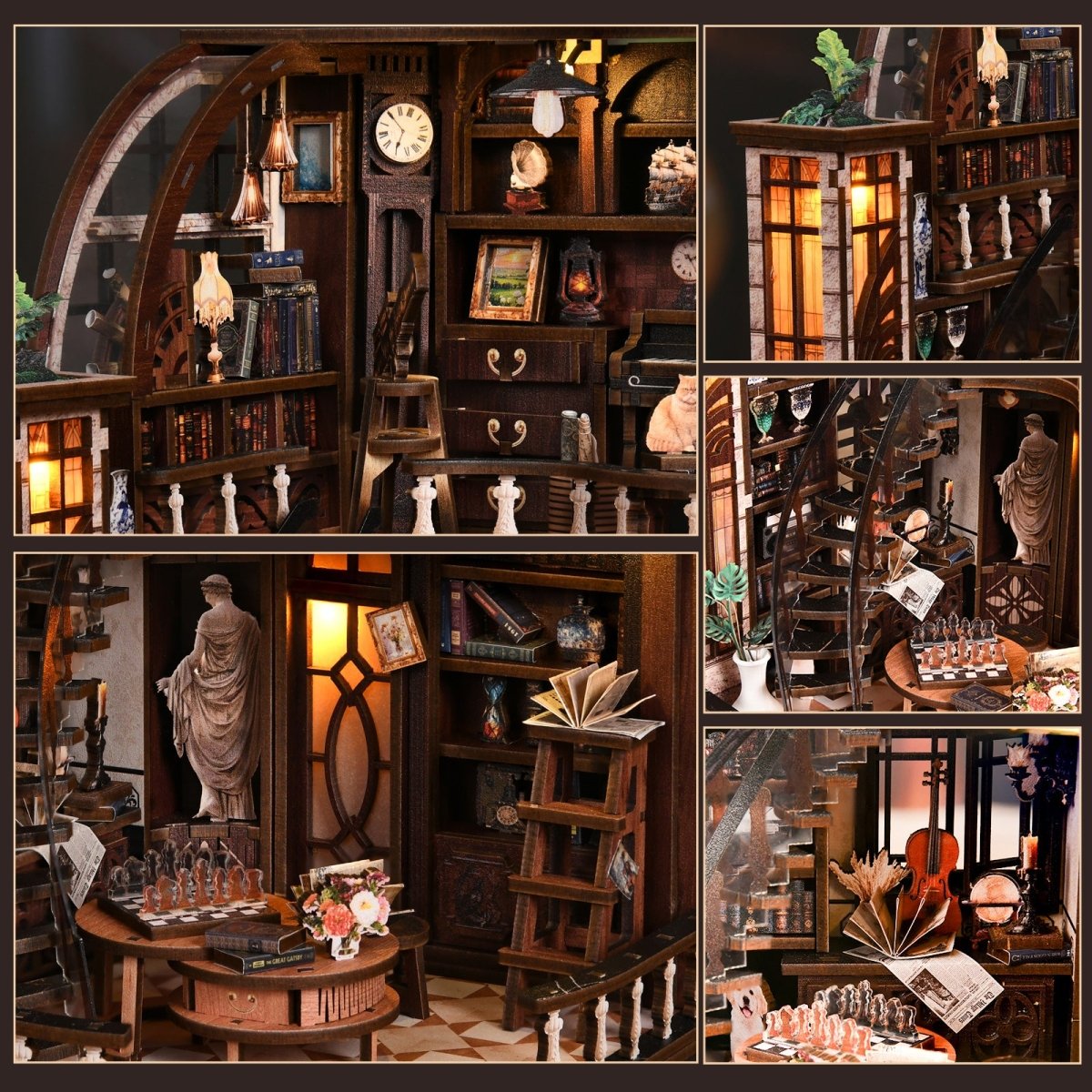 kaayee-bacchus-bookstore-miniaturhaus-bastelset-holz-mit-licht image 4