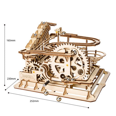 magicholz-mechanischer-bausatz-murmelbahn-waterwheel-holz-kugelbahn image 6