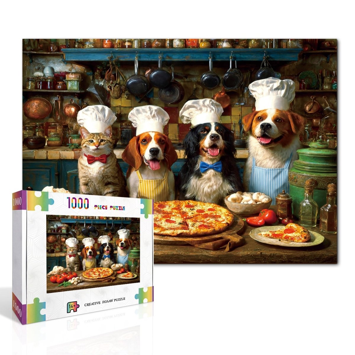 kaayee-cardboard-puzzle-chef-pup-squad-1000-teile-eco image 2