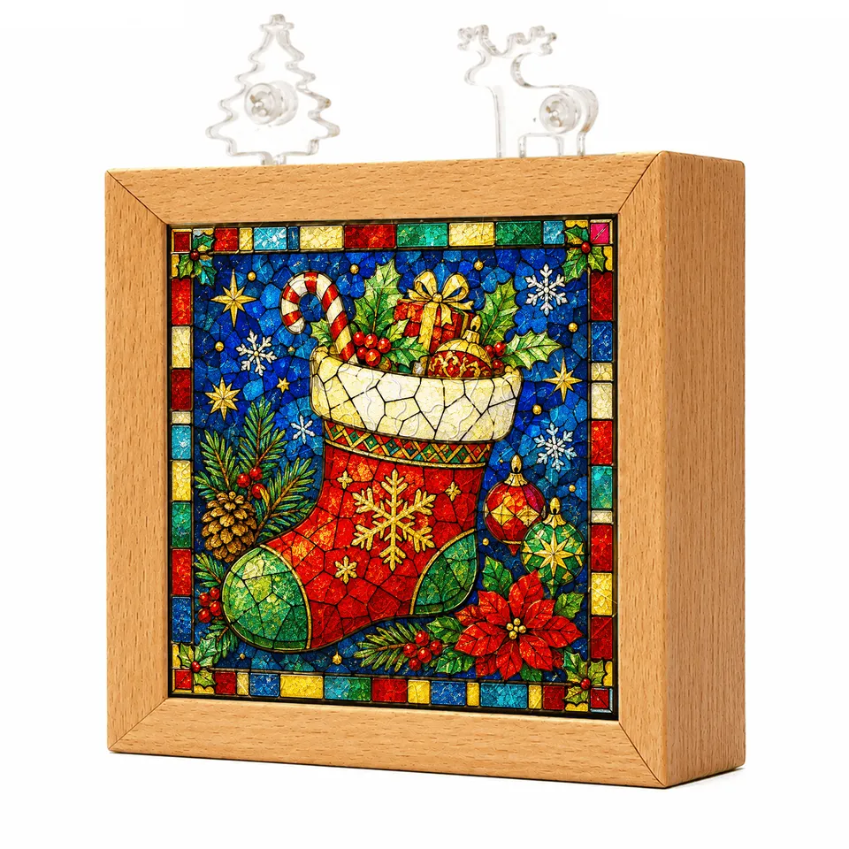 kaayee-christmas-stocking-treasure-nachtlicht-puzzle-holzrahmen image 1