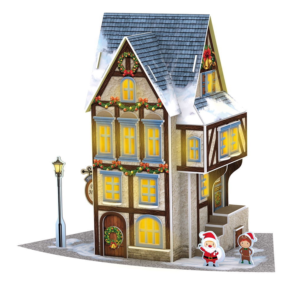 cubicfun-my-christmas-village-p804h-mt-moor-beer-house-3d-puzzle image 2
