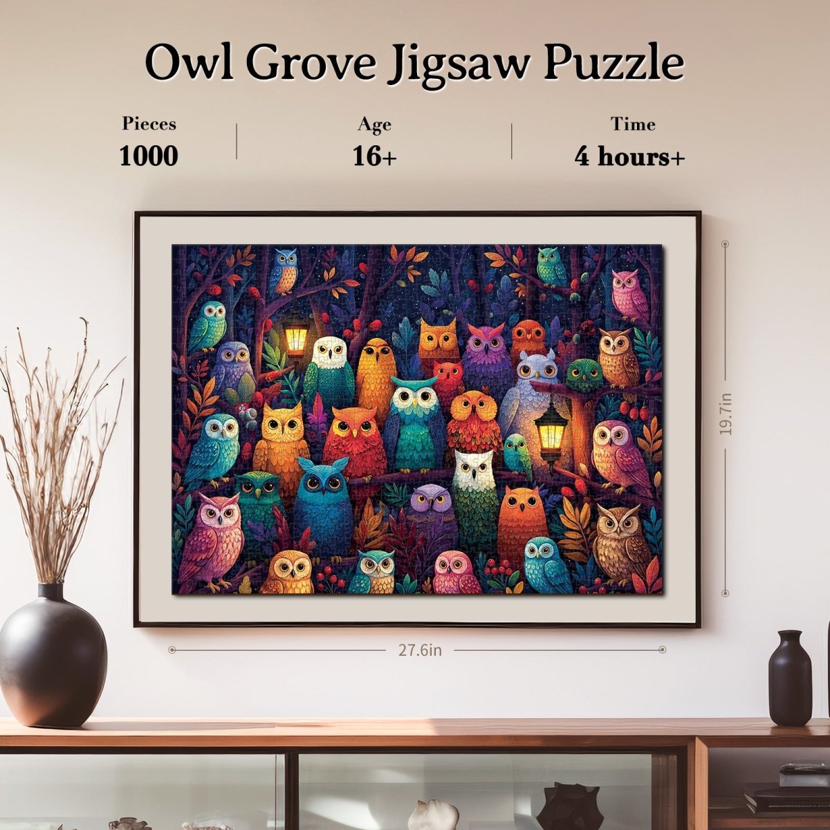 kaayee-owl-grove-1000-teile-kartonpuzzle-eco-white-board-eule image 6