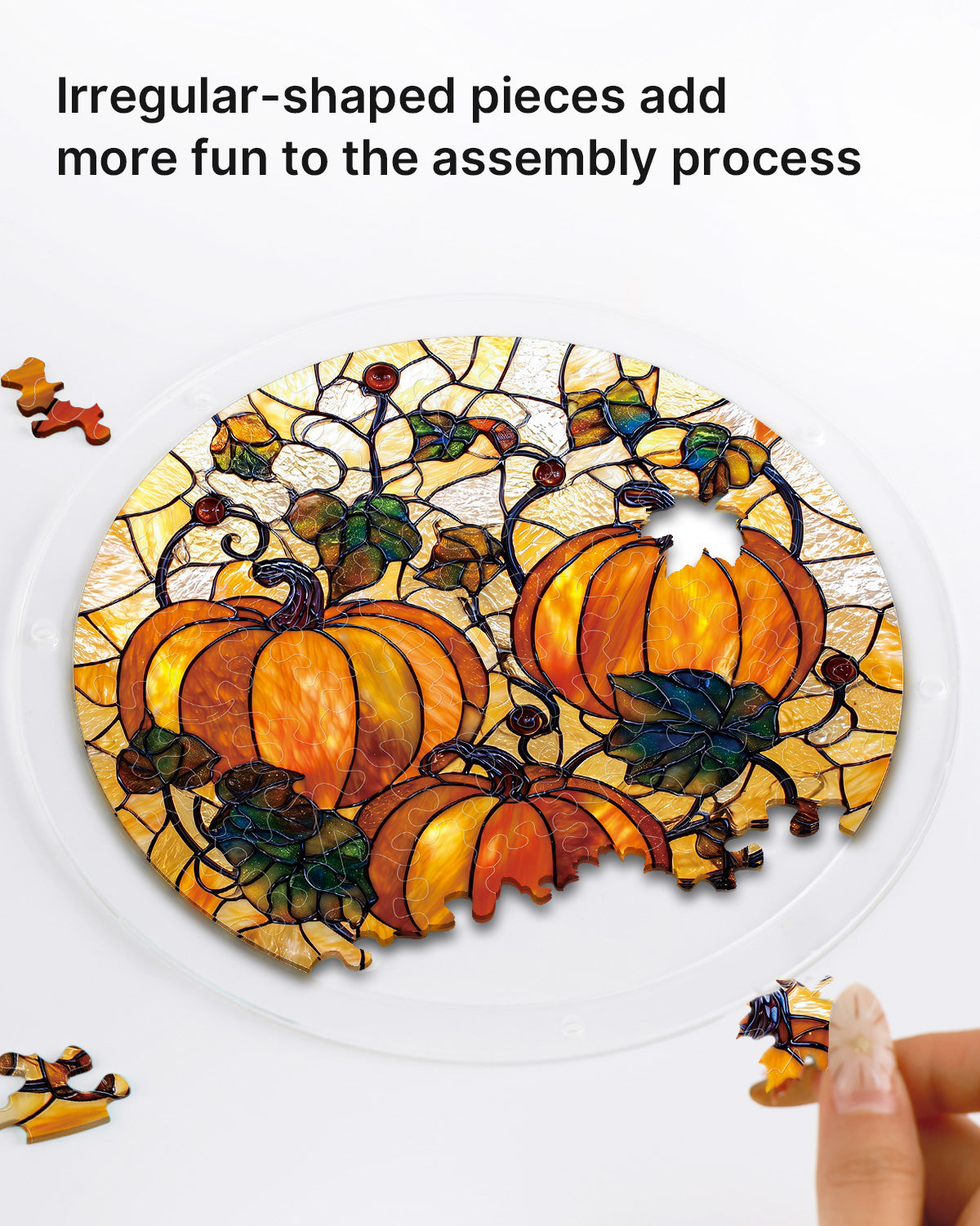 kaayee-suncatcher-puzzle-harvest-pumpkin-acryl-fensterbild image 2