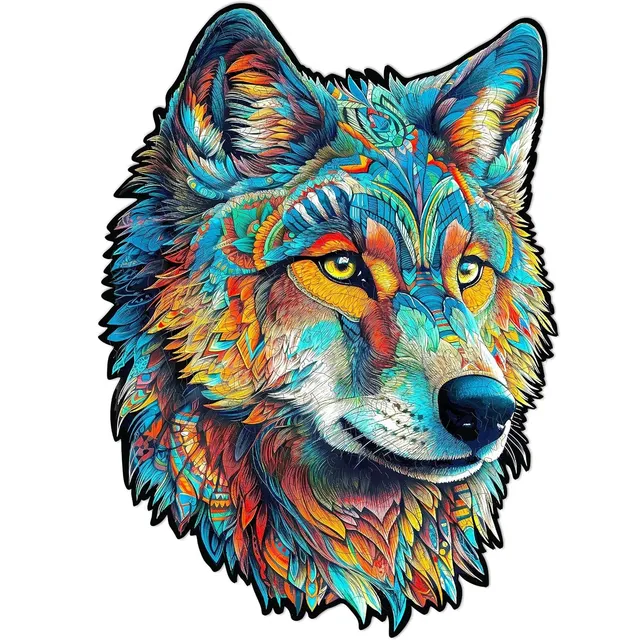 jigfoxy-wolf-holzpuzzle-m-160-teile-wolf-motiv image 1