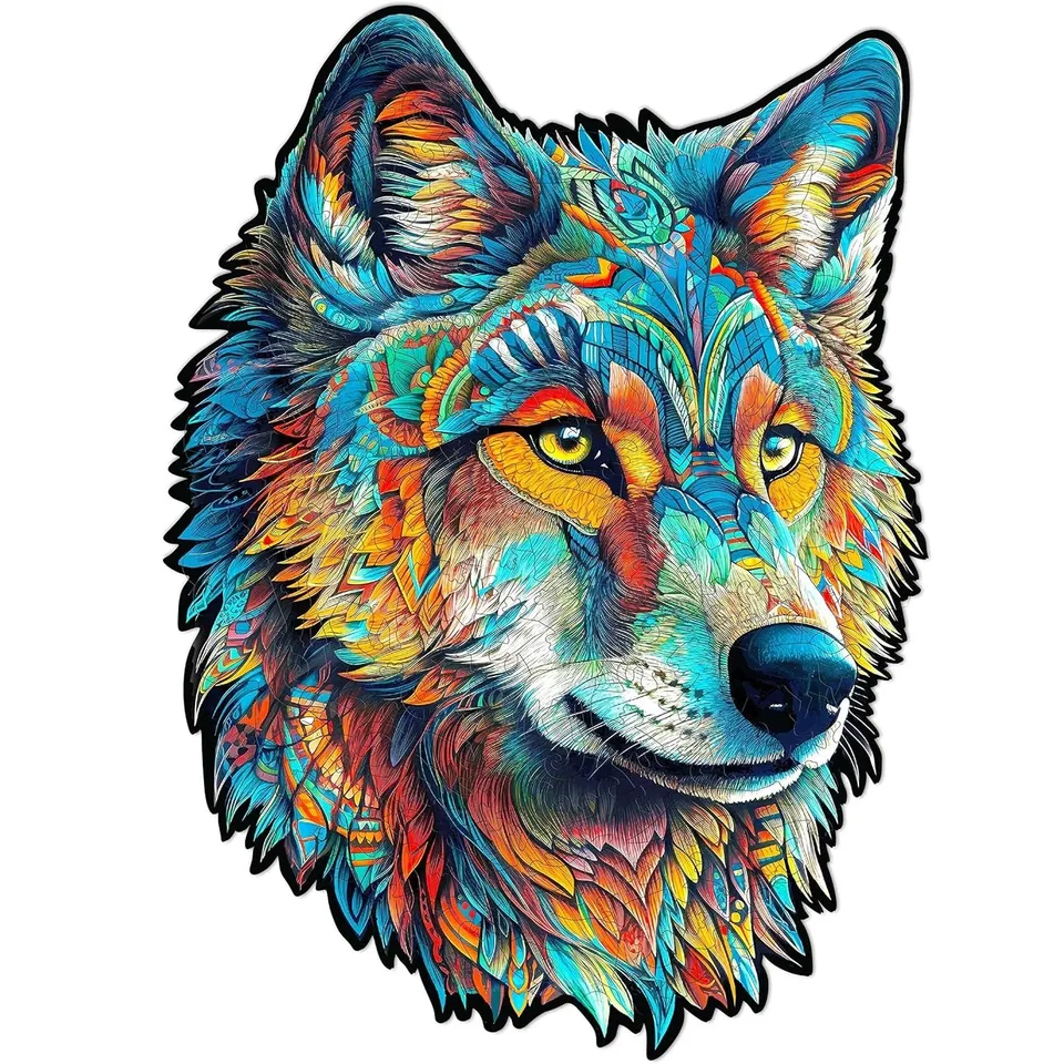 jigfoxy-wolf-holzpuzzle-m-160-teile-wolf-motiv image 1